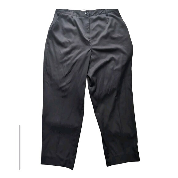 Talbots Petite 14 Black Everyday Relaxed Fit Straight Leg High Waisted Workwear - Picture 2 of 8